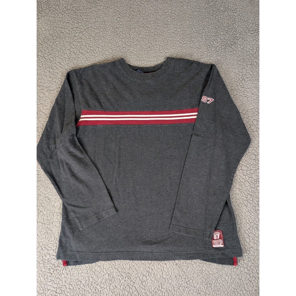 Vtg Aeropostale 19A87 Athletic Dept Men's T-Shirt Long Sleeve Pullover Gray Sz M